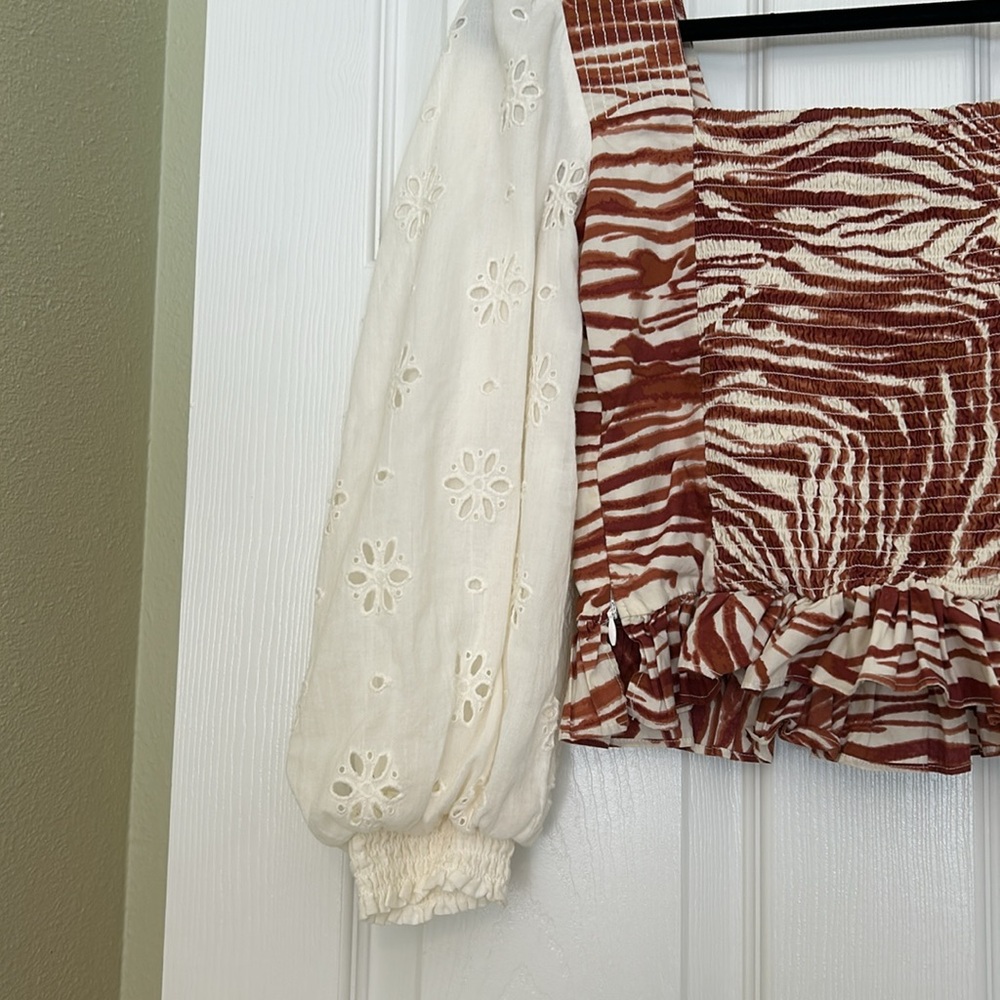 Love the Label Smocked Puff-Sleeve Blouse - Picture 12 of 13